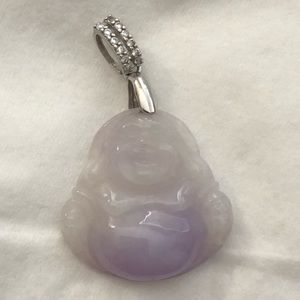 Natural  lavender light purple jade pendant